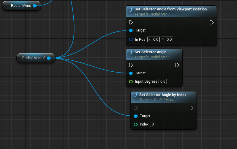 Radial Menu Functions